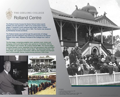 Interpretative Sign: Rolland Centre, 2015.